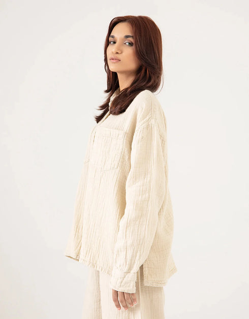 MUSLIN PATCH POCKET SHIRT